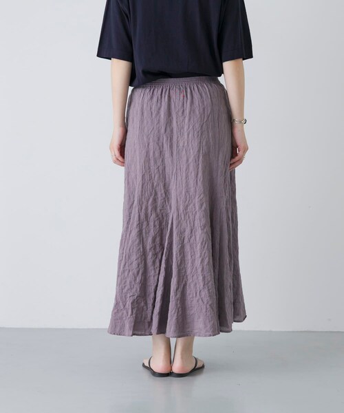 かぐれ（カグレ）の「MEYAME　PLEATED FLARE SKIRT（スカート・レディース・BLUE/RED・Free）」の4枚目の写真
