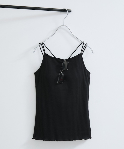 VIS（ビス）の「アメスリカップ付きインナーキャミソール（キャミソール・レディース・ブラック/ホワイト/ダークブラウン・F）」の2枚目の写真
