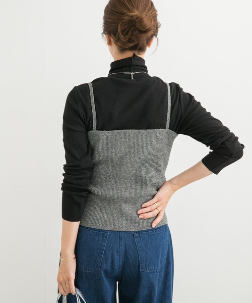 URBAN RESEARCH DOORS（アーバンリサーチドアーズ）の「リブニットビスチェ（その他トップス・レディース・杢CHARCOAL/BEIGE・M）」の7枚目の写真