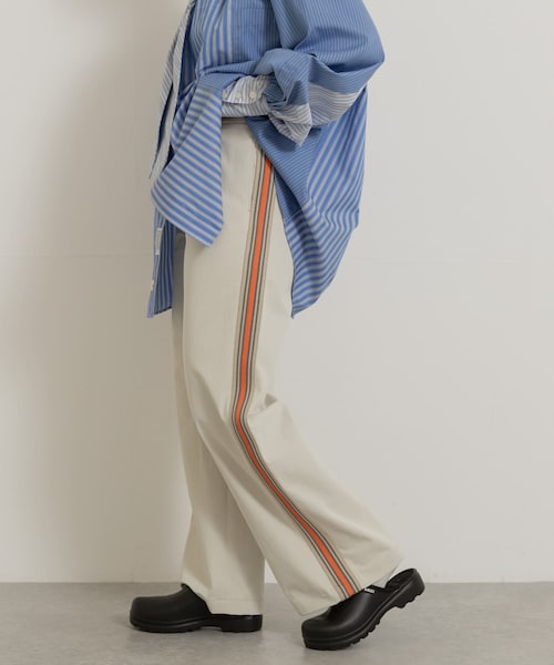 THE GOODLAND MARKET（ザグッドランドマーケット）の「米富繊維　KNIT SIDELINE PANTS-WOMEN（その他パンツ・レディース・44BROWN/41BEIGE/60SAX・M）」の3枚目の写真