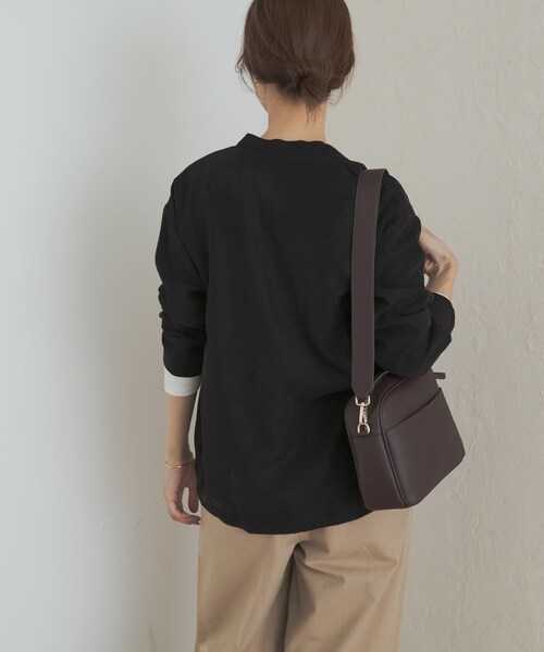 URBAN RESEARCH DOORS（アーバンリサーチドアーズ）の「ノーカラージャケット（ノーカラージャケット・レディース・GREIGE/BLACK・M）」の7枚目の写真