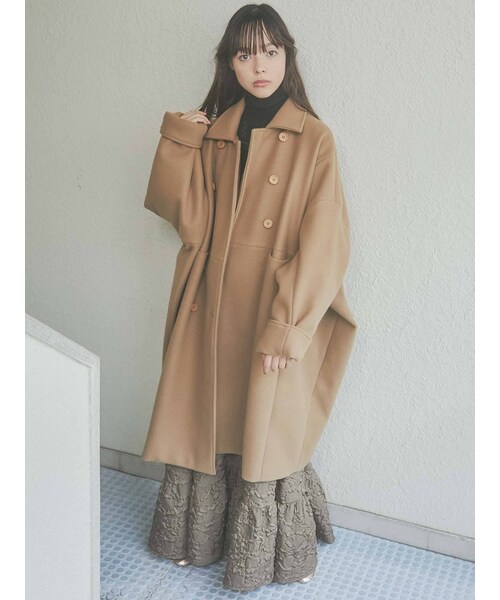 merry jenny（メリージェニー）の「more more loose コート（その他アウター・レディース・ブラック/オリーブ/ネイビー/ベージュ・F）」の3枚目の写真