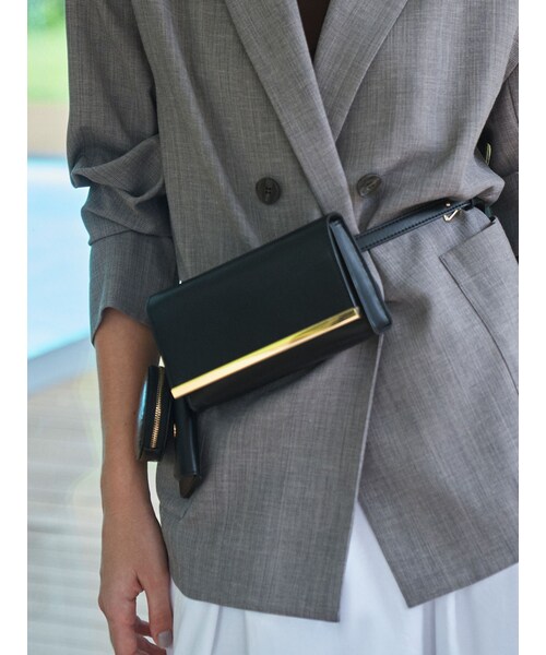 ELENDEEK（エレンディーク）の「3WAY BELT BAG（ショルダーバッグ・レディース・オフホワイト/ブラック/ブラウン・F）」の8枚目の写真