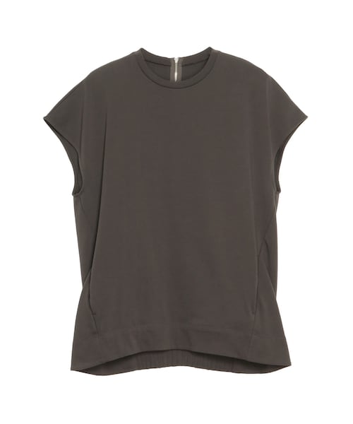 ELENDEEK（エレンディーク）の「TUCK HEM LOOSE CS（Tシャツ/カットソー・レディース・オフホワイト/チャコールグレー/ラベンダー・F）」の2枚目の写真