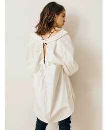 EVRIS | バックオープンギャザーシャツ(シャツ/ブラウス)