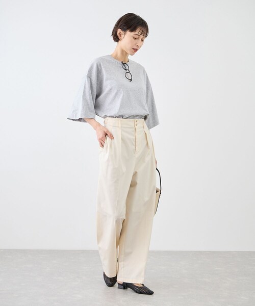 ROPE' PICNIC(ロペピクニック)の「タックデザインチノパンツ/UVカット(チノパンツ・レディース・オフホワイト/ベージュ/カーキ・L/M)」の20枚目の写真