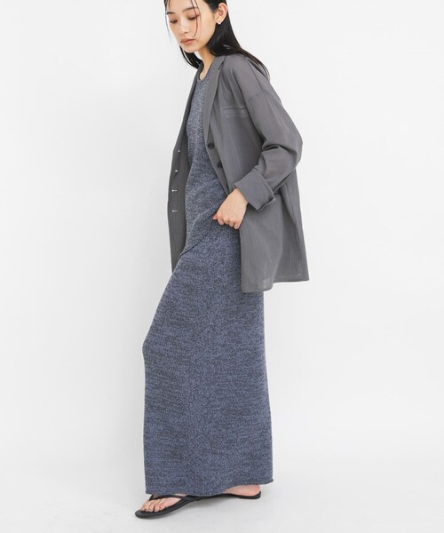 KBF（ケイビーエフ）の「メランジRIBニットスカート（スカート・レディース・BLUE/RED BROWN・One）」の20枚目の写真