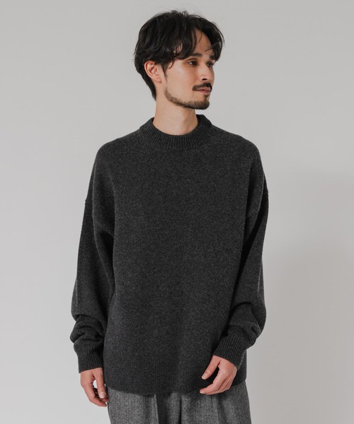 URBAN RESEARCH（アーバンリサーチ）の「new basic　WOOL CASHMERE CHUNKY SWEATER（ニット/セーター・メンズ・CHARCOAL/BROWN・M/L/XL）」の20枚目の写真