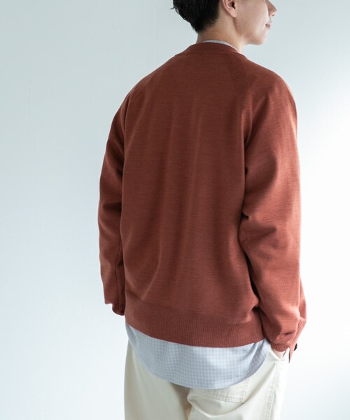 URBAN RESEARCH DOORS(アーバンリサーチドアーズ)の「FORK&SPOON ウーステッドヤーンクルーネックカーディガン(カーディガン/ボレロ・メンズ・LIGHTGRAY/BLACK/RENGA・4/5)」の22枚目の写真
