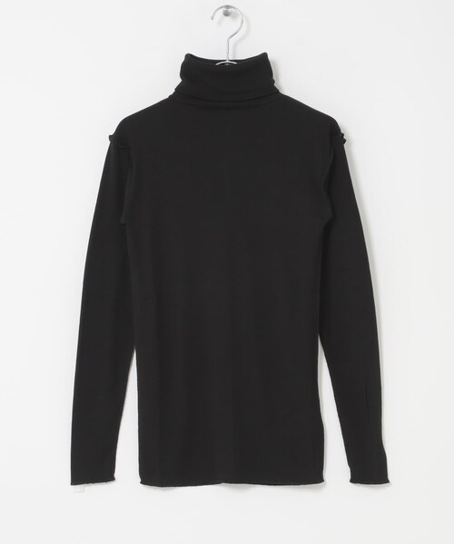 かぐれ（カグレ）の「MEYAME　SOFT RIB TURTLENECK（ニット/セーター・レディース・CREAM/BLACK/RED・Free）」の2枚目の写真
