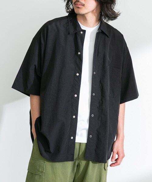 URBAN RESEARCH Sonny Label（アーバンリサーチサニーレーベル）の「ARMY TWILL　Nylon OX Mesh H/S Shirts（シャツ/ブラウス・メンズ・BLACK/KHAKI/WHITE・S/M）」の21枚目の写真