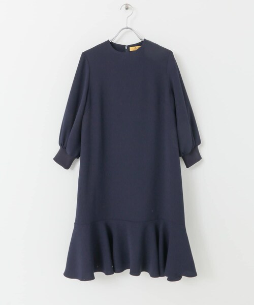 URBAN RESEARCH ROSSO（アーバンリサーチロッソ）の「F by ROSSO　ジョーゼット裾フレアワンピース∴（ワンピース・レディース・NAVY/L/GRAY/BEIGE・FREE）」の21枚目の写真