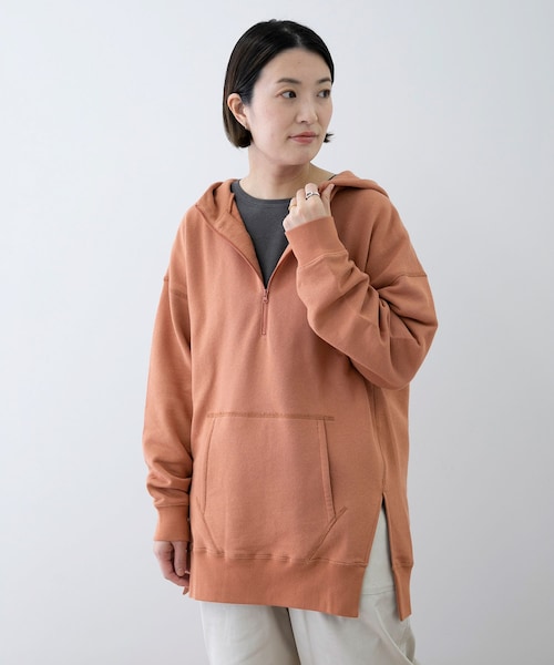 EKAL（エカル）の「EKAL　コハニングライトウエイトフーディー（パーカー・レディース・グレージュ/サーモン/チャコール・one）」の18枚目の写真