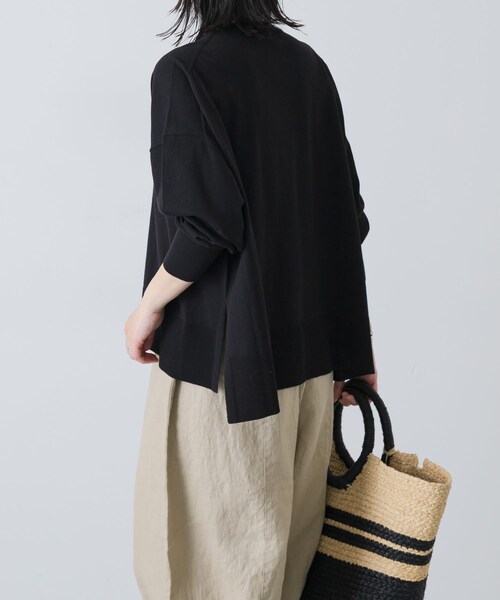 かぐれ（カグレ）の「ハイツイストコットンワイドカーディガン（カーディガン/ボレロ・レディース・IVORY/BLACK/MINT GRAY・Free）」の15枚目の写真