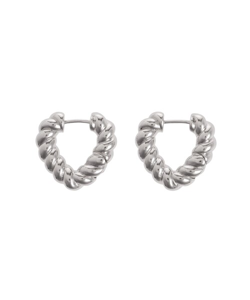 EVRIS（エヴリス）の「WAVE HEART MOTIF ピアス（ピアス（両耳用）・レディース・シルバー/ゴールド・F）」の2枚目の写真