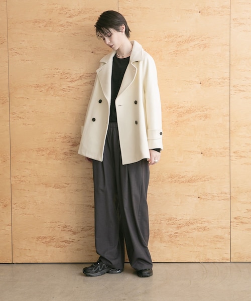 アーバンリサーチ スーパー100メルトンＰコート 極美品 アーバンリサーチ URBAN RESEARCH スーパー100メルトンPコート