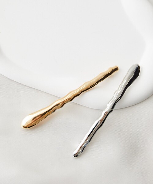 VIS（ビス）の「ニュアンスメタルラインバレッタ（バレッタ/ヘアクリップ・レディース・ゴールド/シルバー・F）」の10枚目の写真