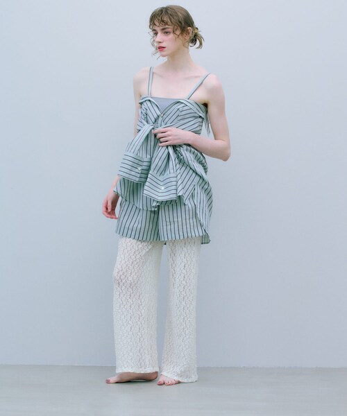 THE GOODLAND MARKET（ザグッドランドマーケット）の「cwtch　STRIPE 2WAY SHIRT（シャツ/ブラウス・レディース・MINT/ORANGE・Free）」の8枚目の写真