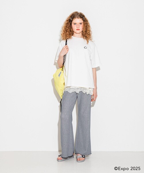 Collaboration URBAN RESEARCH（コラボレーションアーバンリサーチ）の「EXPO2025 RINGER T-SHIRTS（Tシャツ/カットソー・メンズ・OFF WHITE/INK BLACK/GRY×BLK/CCL×BLU/OTM×BRD・S/M/L）」の7枚目の写真