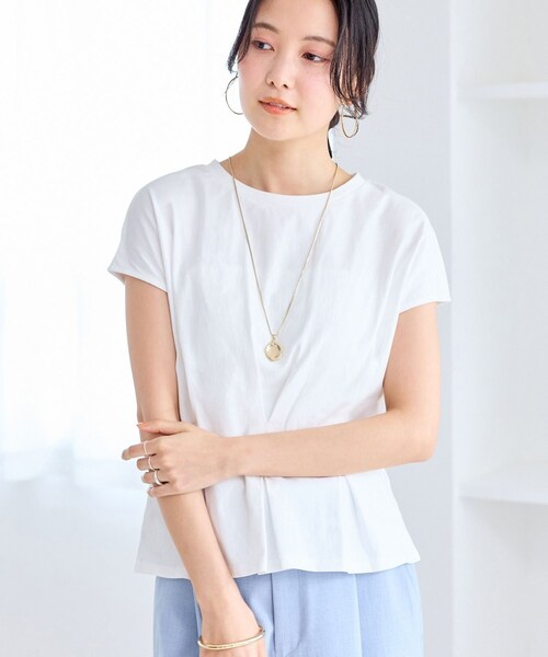 VIS(ビス)の「ウエストタックデザインTシャツ(Tシャツ/カットソー・レディース・ブラック/ホワイト/ダークブラウン/ピンク・F)」の21枚目の写真