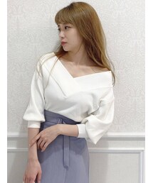 dazzlin | Vネックリブニットトップス(ニット/セーター)