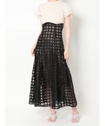 dazzlin | シアーチェックコルセットワンピース(ワンピース)