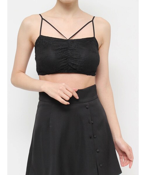 EATME（イートミー）の「レースブラTOP（キャミソール・レディース・オフホワイト/ブラック・F）」の3枚目の写真