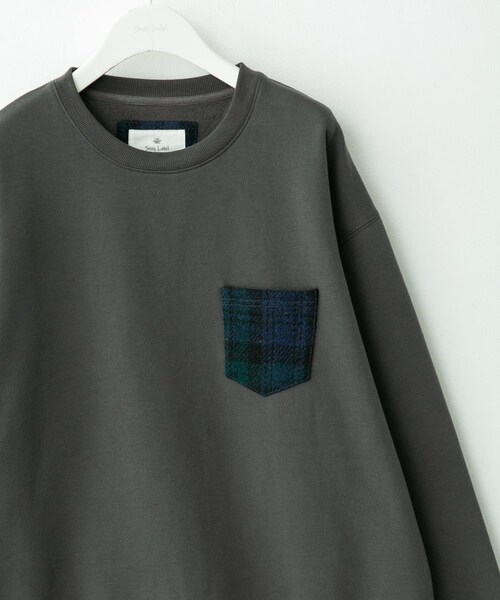 URBAN RESEARCH Sonny Label（アーバンリサーチサニーレーベル）の「HARRIS TWEEDポケットスウェットプルオーバー（スウェット・メンズ・オフ/チャコール/ブラック/ブラウン・M/L）」の3枚目の写真