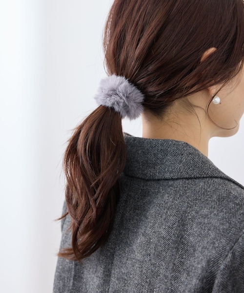 ROPE' PICNIC(ロペピクニック)の「ふわふわフェイクファーシュシュ(シュシュ・レディース・グレー/キナリ/ピンク・F)」の5枚目の写真