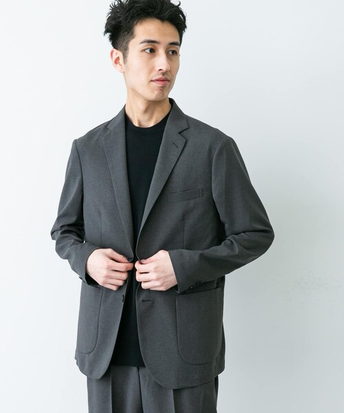 URBAN RESEARCH DOORS(アーバンリサーチドアーズ)の「LIFE STYLE TAILOR リネンライクコンフォータブルジャケット(テーラードジャケット・メンズ・NAVY/GRAY/OLV BROWN・S/M/L/XL)」の19枚目の写真
