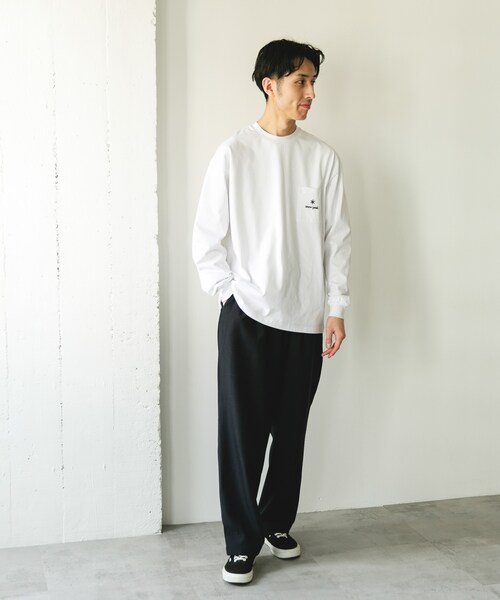 URBAN RESEARCH DOORS(アーバンリサーチドアーズ)の「『別注』Snow Peak Apparel×DOORS POCKET LOGO LONG-SLEEVE T-SHIRTS(Tシャツ/カットソー・メンズ・WHITE/BLUEGRAY/FOLIAGE/CHARCOAL・M/L/XL)」の18枚目の写真