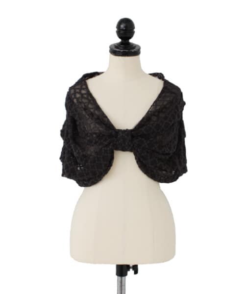 URBAN RESEARCH（アーバンリサーチ）の「COUTURE MAISON　2WAYリボンショール（その他・レディース・アイボリー/クロ・FREE）」の2枚目の写真