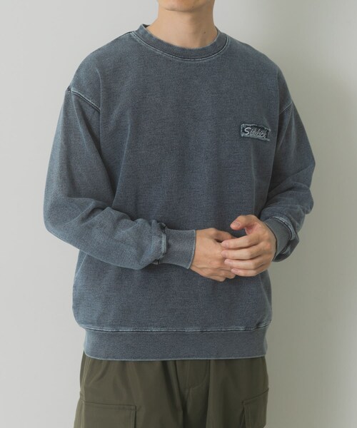 ITEMS URBANRESEARCH（アイテムズ アーバンリサーチ）の「ワンポイント刺繍スウェットデニムトップス（スウェット・メンズ・BLU/NVY/BLK・M/L）」の13枚目の写真