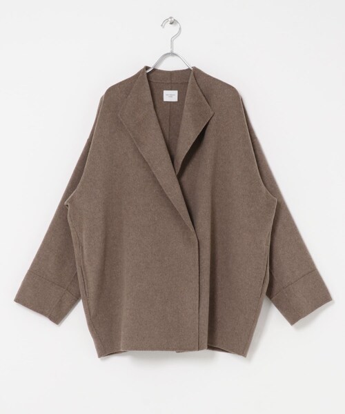 URBAN RESEARCH DOORS(アーバンリサーチドアーズ)の「ウールリバーミドルガウンコート(テーラードジャケット・レディース・杢BROWN/杢L.GREGE/CHECK・Free)」の12枚目の写真