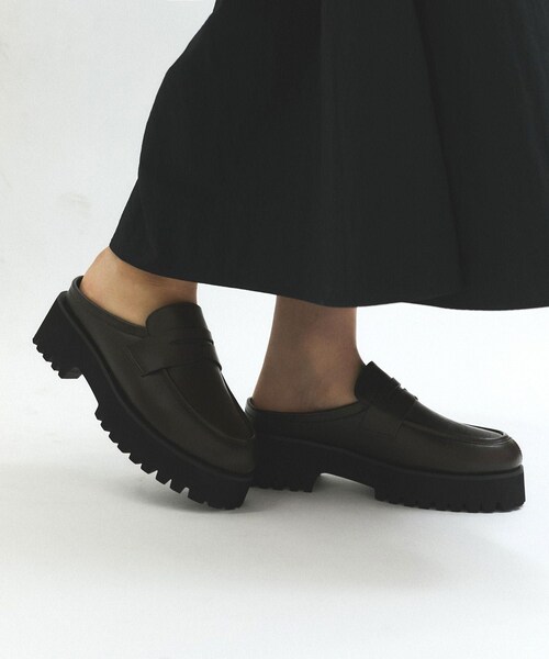 ADAM ET ROPE'(アダムエロペ)の「【サステナブル】ラウンドローファークロッグ(ローファー・レディース・ブラック/ダークブラウン・36.0/37.0/38.0)」の13枚目の写真