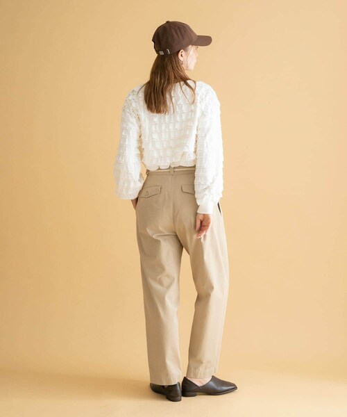 URBAN RESEARCH Sonny Label（アーバンリサーチサニーレーベル）の「3/2WORKS ツータックチノパンツ（チノパンツ・レディース・BEIGE/NAVY・S/M/L）」の19枚目の写真