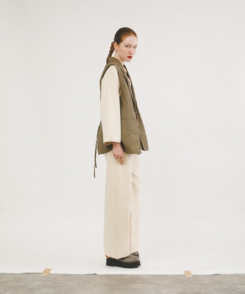 LAATO（ラート）の「sweat style polo knit（ニット/セーター・レディース・クリーム/チョコレート・FREE）」の6枚目の写真