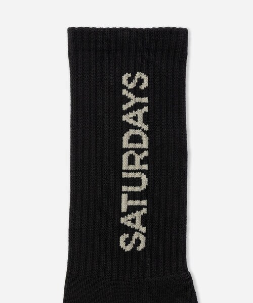 Saturdays NYC(サタデーズ ニューヨークシティ )の「Logo Socks(ソックス/靴下・レディース・ブラック/ホワイト・F)」の16枚目の写真