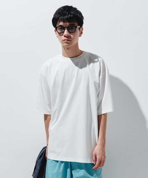 URBAN RESEARCH DOORS(アーバンリサーチドアーズ)の「『UR TECH』サマシェア クルーネックTシャツ(Tシャツ/カットソー・メンズ・WHITE/L.BLUE/BLACK×GRY/BLACK・M/L/XL)」の8枚目の写真