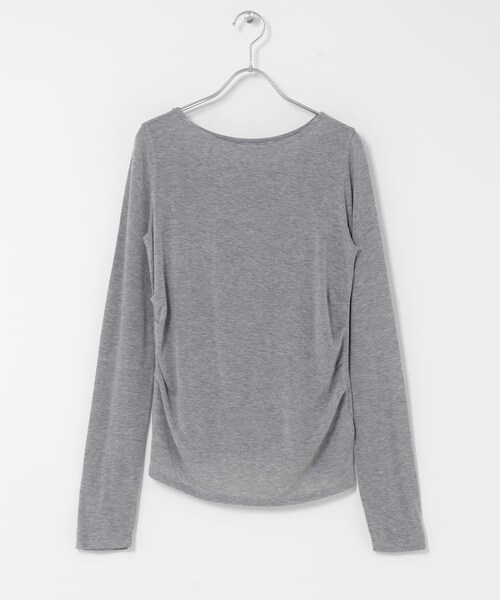 KBF（ケイビーエフ）の「タックドレープロンTEE（Tシャツ/カットソー・レディース・IVORY/PINK/BROWN/TOP GRAY・One）」の21枚目の写真