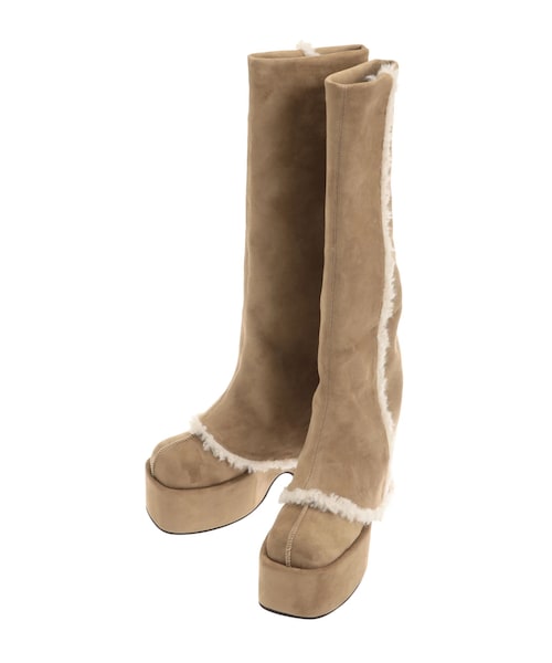 EMODA（エモダ）の「MOUTON COVER BOOTS（その他シューズ・レディース・アイボリー/ブラック/ブラウン/ベージュ・S/M/L）」の11枚目の写真