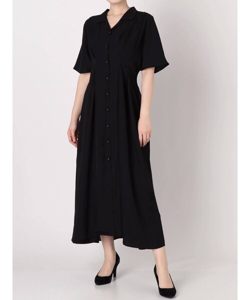 OPEN COLLARED 2WAYシャツワンピース
