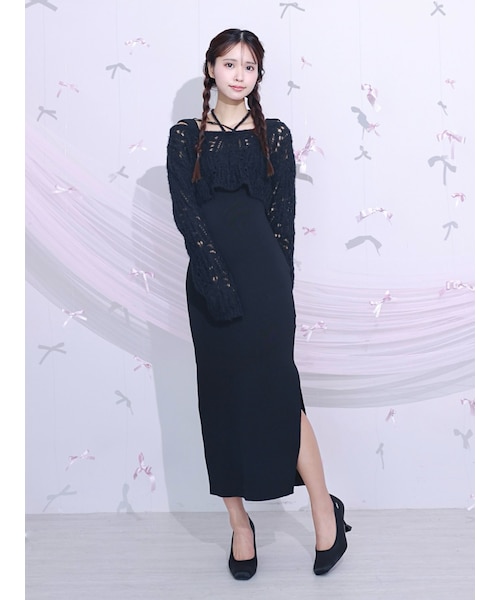 EATME（イートミー）の「レイヤードニットワンピース（ワンピース