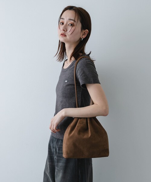 SENSE OF PLACE by URBAN RESEARCH（センスオブプレイスバイアーバンリサーチ）の「マチツキキンチャクバッグ（ハンドバッグ・レディース・BROWN/BEIGE/L.PINK・One）」の7枚目の写真