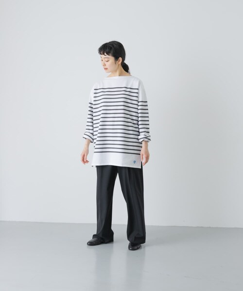 かぐれ（カグレ）の「ORCIVAL　BOAT NECK LONG-SLEEVE PULLOVER（Tシャツ/カットソー・レディース・BLUE/STEEL GREY・6）」の10枚目の写真
