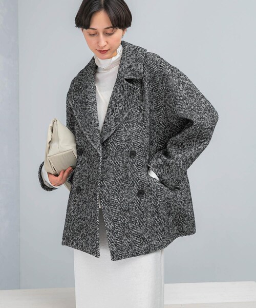 URBAN RESEARCH ROSSO（アーバンリサーチロッソ）の「オーバーミドルPコート（その他アウター・レディース・OFF×BLACK/L/GREIGE/CHARCOAL・FREE）」の21枚目の写真