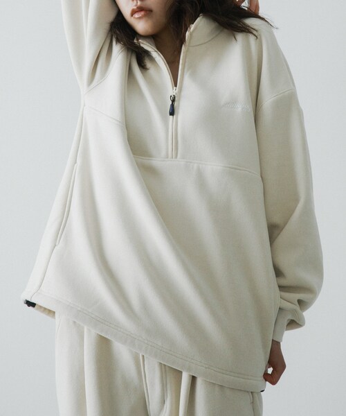 URBAN RESEARCH（アーバンリサーチ）の「『別注』THOUSAND MILE×URBAN RESEARCH　ニットフリースハーフジッププルオーバー（その他トップス・メンズ・BLACK/CHARCOAL/NAVY/OFF・M/L）」の17枚目の写真