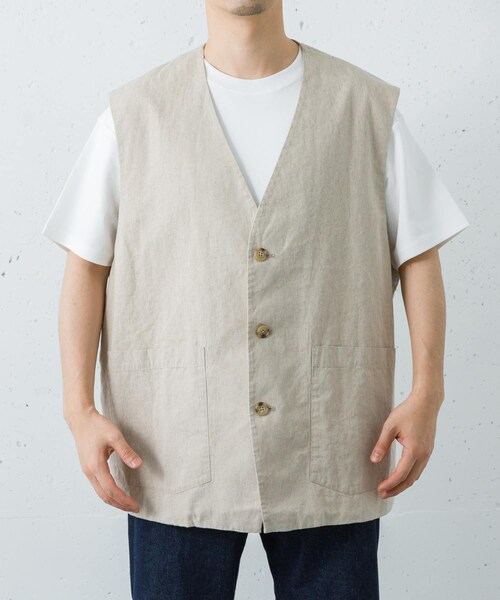 URBAN RESEARCH(アーバンリサーチ)の「Marvine Pontiak Shirt Makers VEST(ベスト・メンズ・SOBA・One)」の4枚目の写真