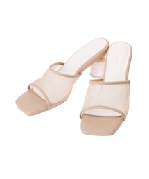 MERCURYDUO | 変形ヒールメッシュチュールサンダル(サンダル)