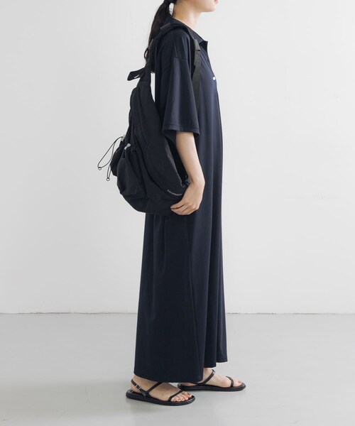 URBAN RESEARCH（アーバンリサーチ）の「レーヨンナイロンシャツカラーワンピース（ワンピース・レディース・BORDEAUX/NAVY・FREE）」の7枚目の写真